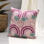 Pink Cloudy Smiles Cushion Cover