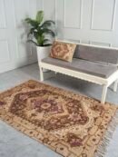 Earthy Elegance Embroidered Rug