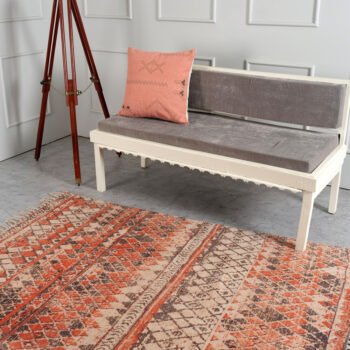 Golden Trellis Printed Chenille Rug