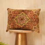 Regal Rust Embroidered Pillow Cover