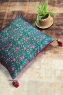 Green Floral Cushion Cover