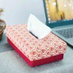 Floral Hand Woven Tissue Box