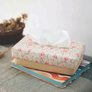 Bright Hand Woven Tissue Box