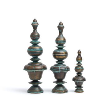 Rounded Brass Temple Corners (Set of 3)
