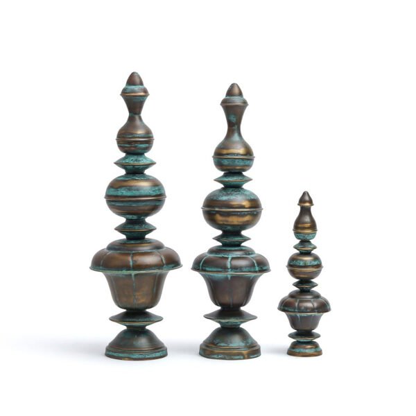 Rounded Brass Temple Corners (Set of 3)