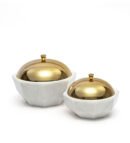 Marble Facet Bowl (Set of 2)