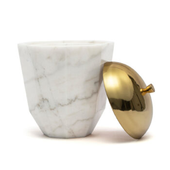 Marble Large Facet Cannister