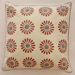Daisy Block Printed Cotton Cushion Cover