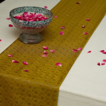 Timeless Green Jacquard Table Runner