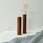 Brown Teakwood Stem Vase