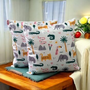 Animal Print Cushion Covers (Set of 2)