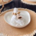 Wooden Garland Napkin Holder (Nude)