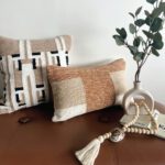 Peachy Sunrise Lumbar Cushion With Filling