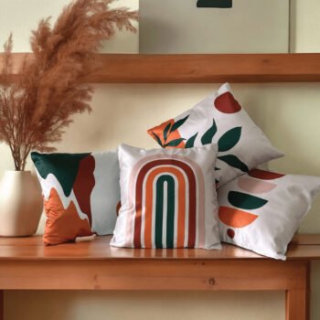 Abstract Design Hand Block Print Cushion Covers (Set of 4)