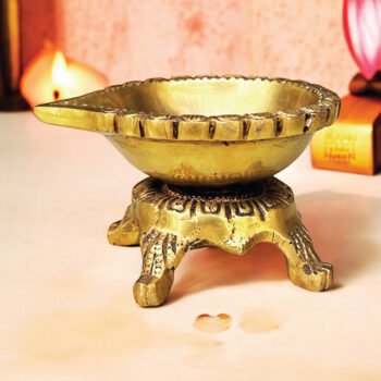 Brass Big Diya With Stand
