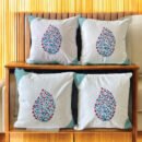 Handblock Motif Print Cotton Cushion Covers (Set of 4)