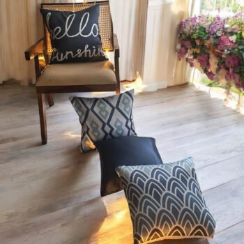 Hello Sunshine Satin Cushion Covers (Set of 4)