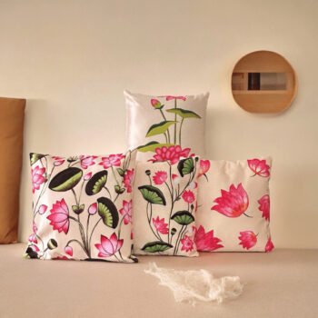 Botanical Lotus Cushion Covers (Set of 4)