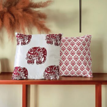 Rajasthani Style Satin Cushion Covers (Set of 2)