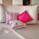 Pink Muslin Cushion Covers (Set of 3)