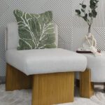 Botanical Sage Green Tufted Cushion