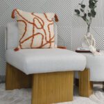 Amalfi Rust Tufted Cushion With Filling