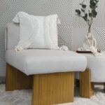 Rainbow Tassel White Cushion With Filling