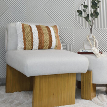 Terracotta Multi-Textured Lumbar Cushion