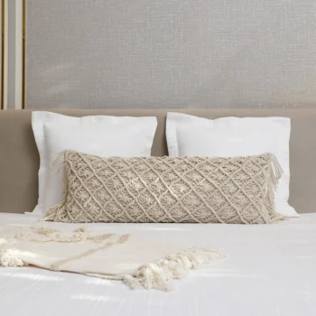 Kyra Macrame Long Lumbar Cushion With Filling