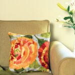 Sitara Gulab Embroidered Cushion Cover