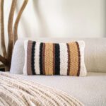 Charcoal Multi-Textured Lumbar Cushion