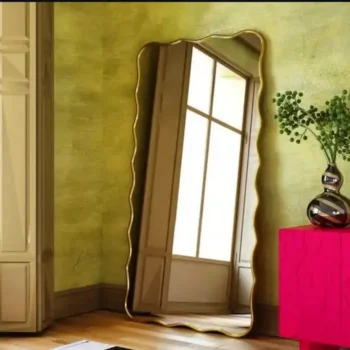 Wavy Mirror With Metal Frame