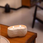 White Caddie Candle Pot