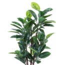 Faux Rubber Tree with Black Plastic Pot