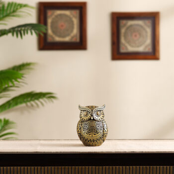 Antique Carved Owl Figurine