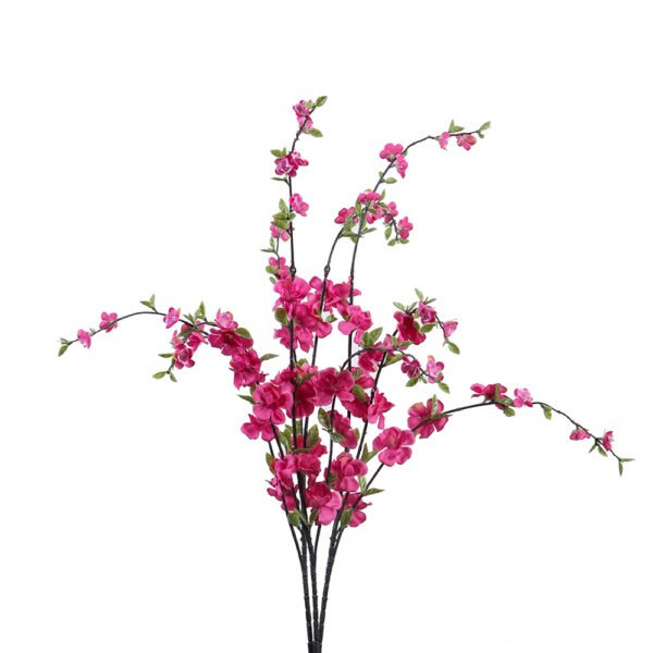 Pink Cherry Blossom Single Faux Flower Stick - Image 3