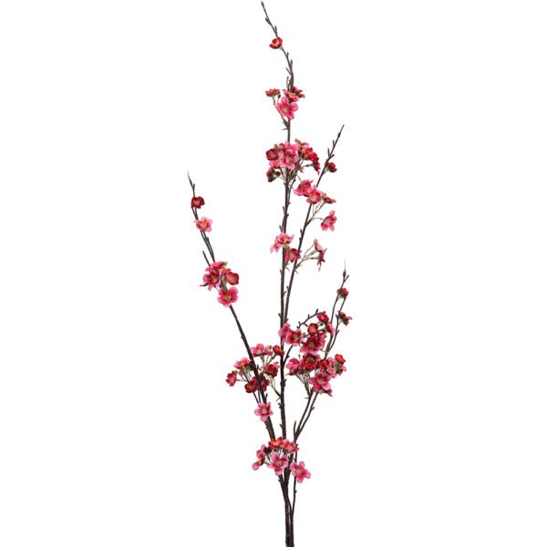 Pink Cherry Blossom Single Faux Flower Stick - Image 3