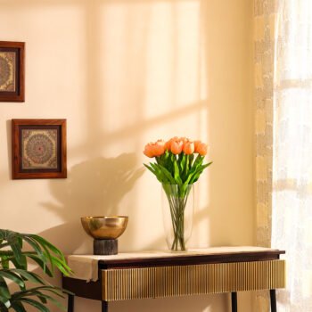Beige Tulip Faux Flower Sticks (Set of 5)