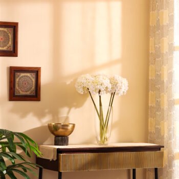 White Hydrangea Faux Flower Sticks (Set of 3)