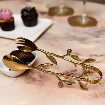 Elegant Serai Brass Forest Tongs