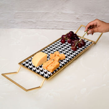 Elegant Serai Gold Serving Tray