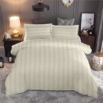Pearl 300 TC Elysian Sateen Stripes Pure Cotton King Bedsheet Set