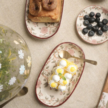 Peony Oval Cocktail Tray