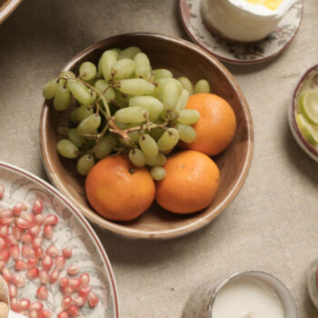 Peony Small Wooden Salad Bowl