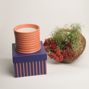 Delicious Bliss Fragrance Stoneware 3 Wick Scented Candle 500g