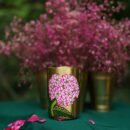 Gulabi Bloom Brass Tumbler