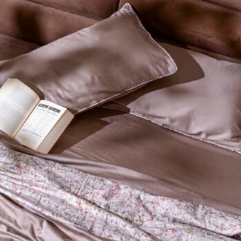 Cedar Solid 100% Organic Cotton King Flat Sheet Set | 2 Pillow Covers