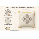 Handmade Block Print Cushion Cover With Zipper (Set of 2)
