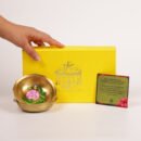 Handpainted Floral Design Pure Brass Nut Bowls Gift Set (Set of 2)
