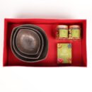 Luxury Festive Gift Box (Brass Finish Nut Bowls, Dry Fruits, Mukhwas & Playing Cards)